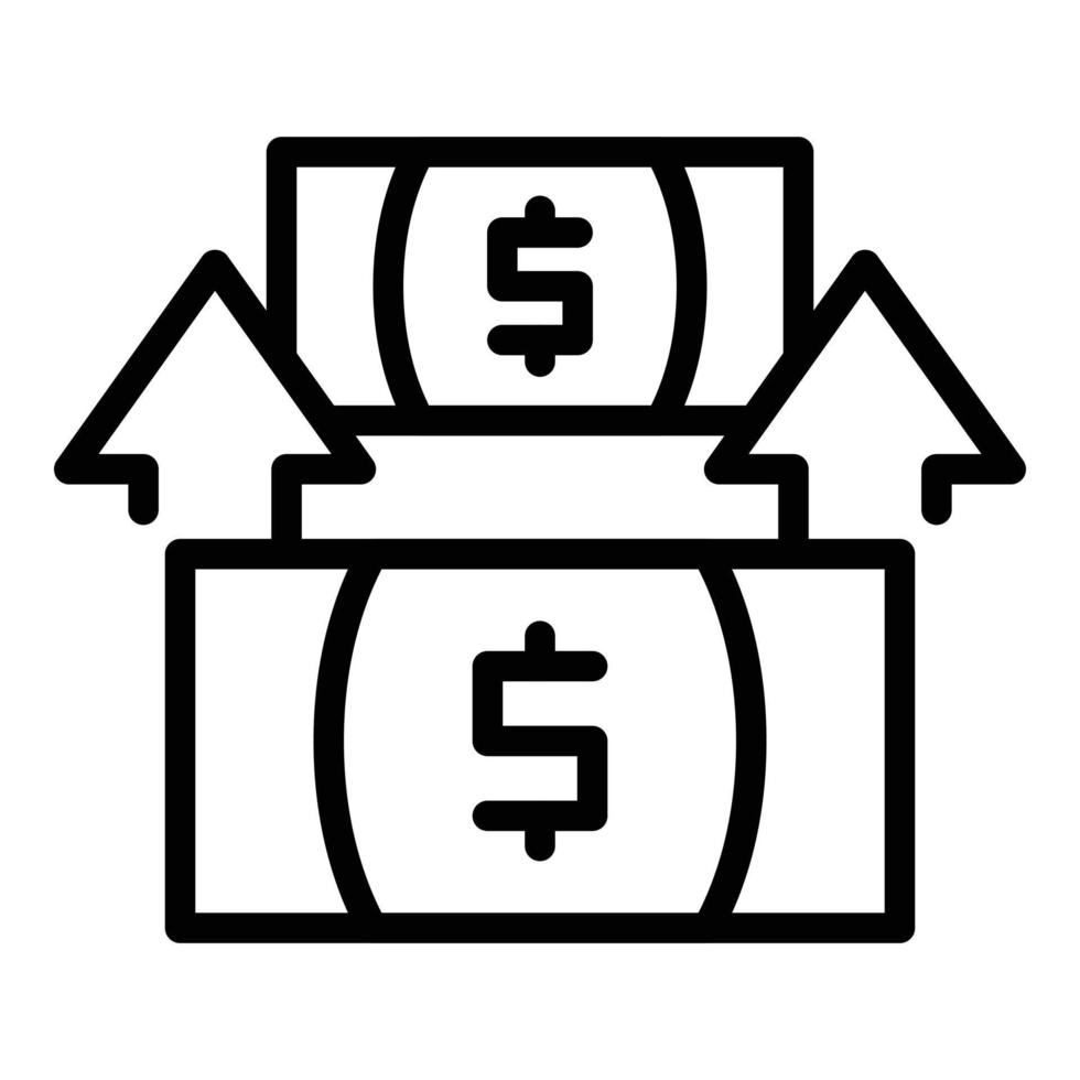 Transfer money back icon outline vector. Phone credit vector