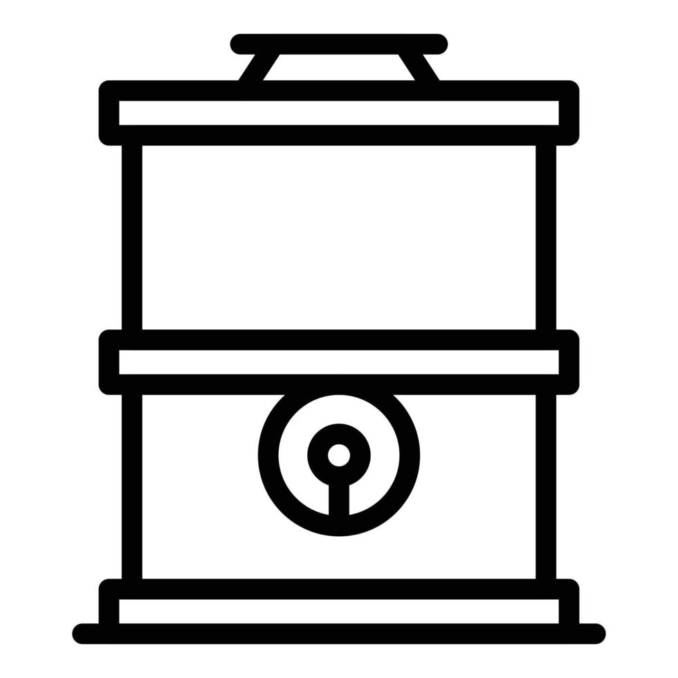 Metal beer barrel icon outline vector. Keg drink vector