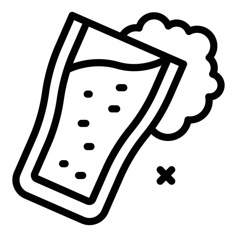 Beer foam icon outline vector. Brewery alcohol vector