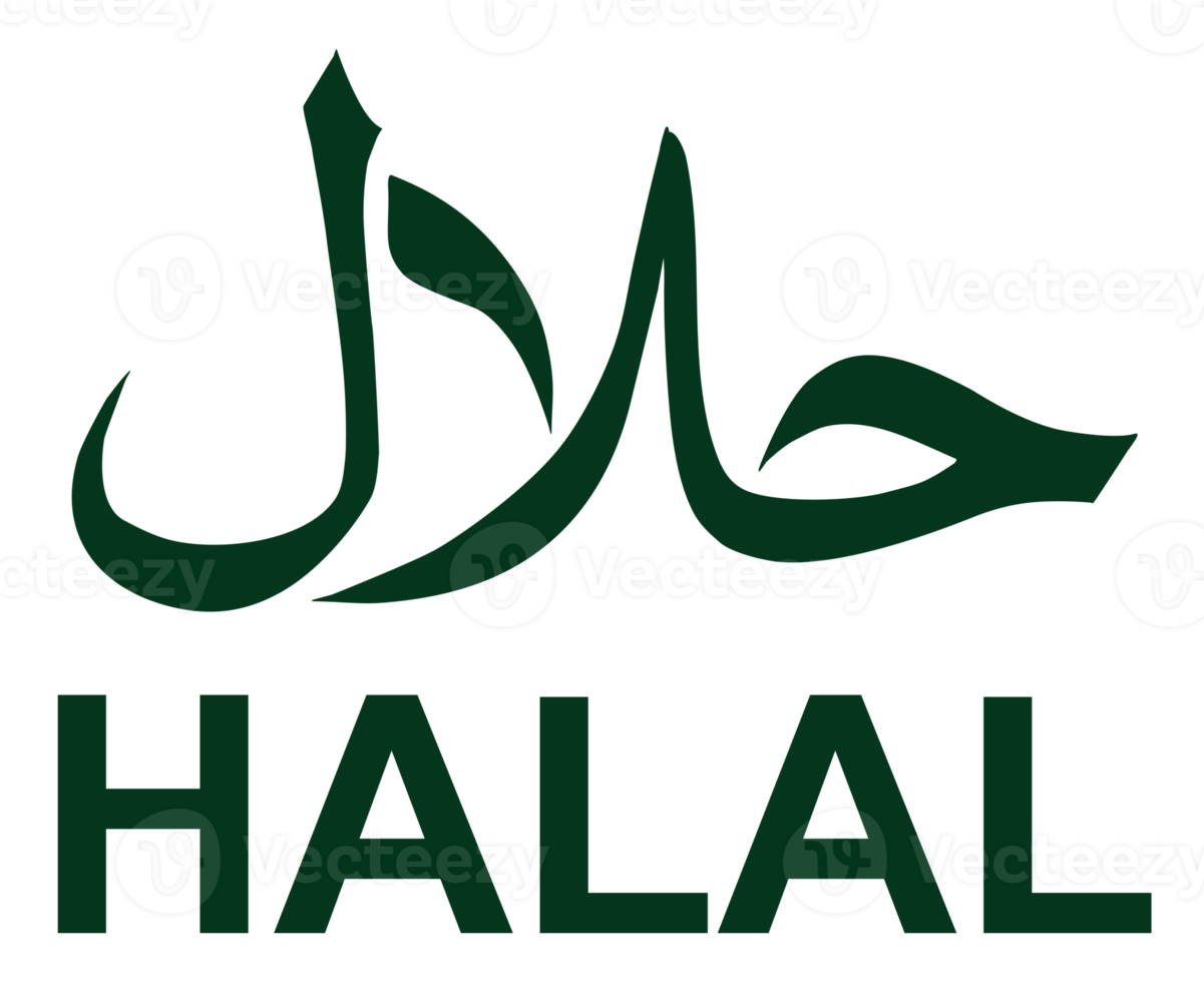 Halal-Logo-Symbol. halal islamische lebensmittelzertifizierung. PNG-Format png