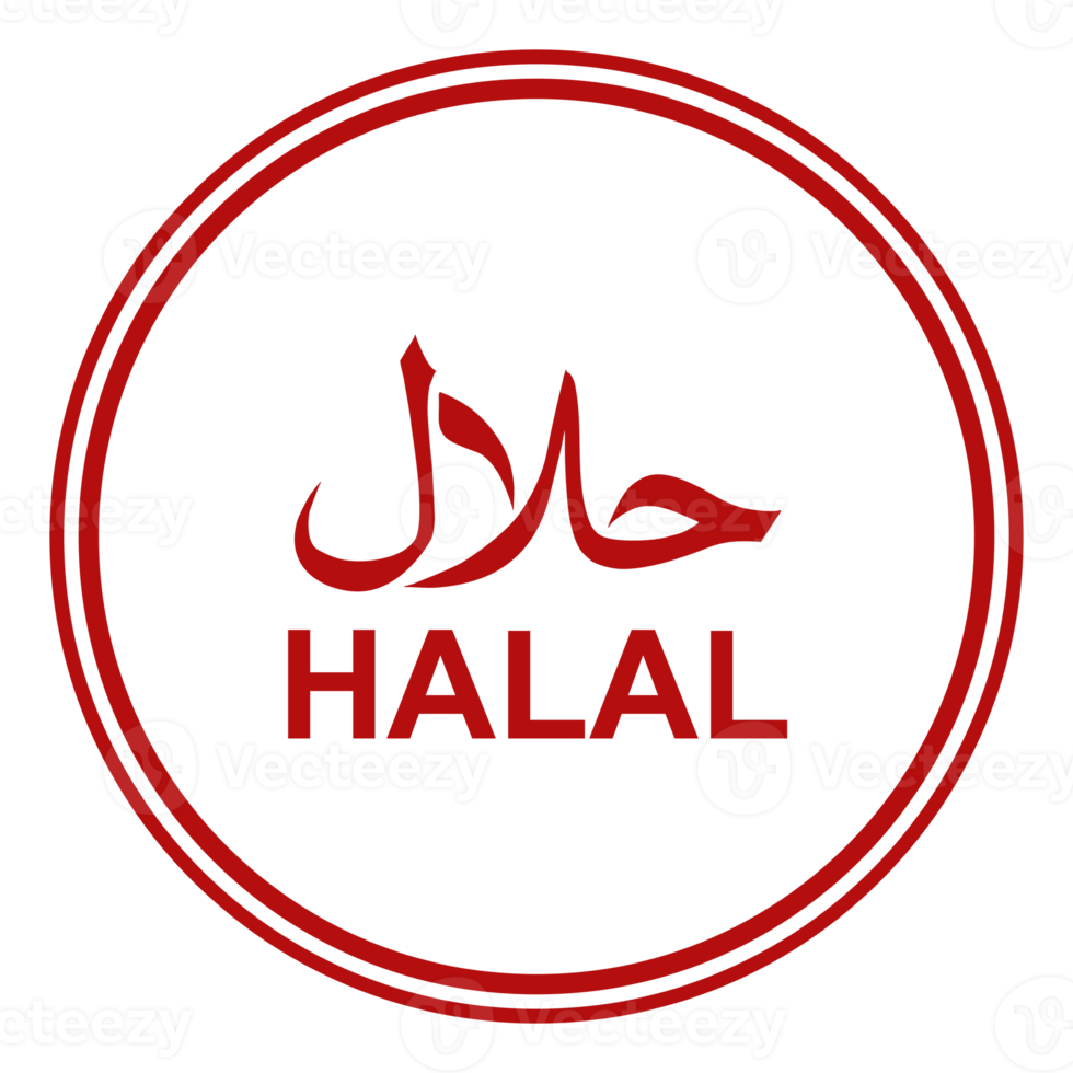 Halal Logo Icon Symbol. Halal Islamic Food Certification. Format PNG