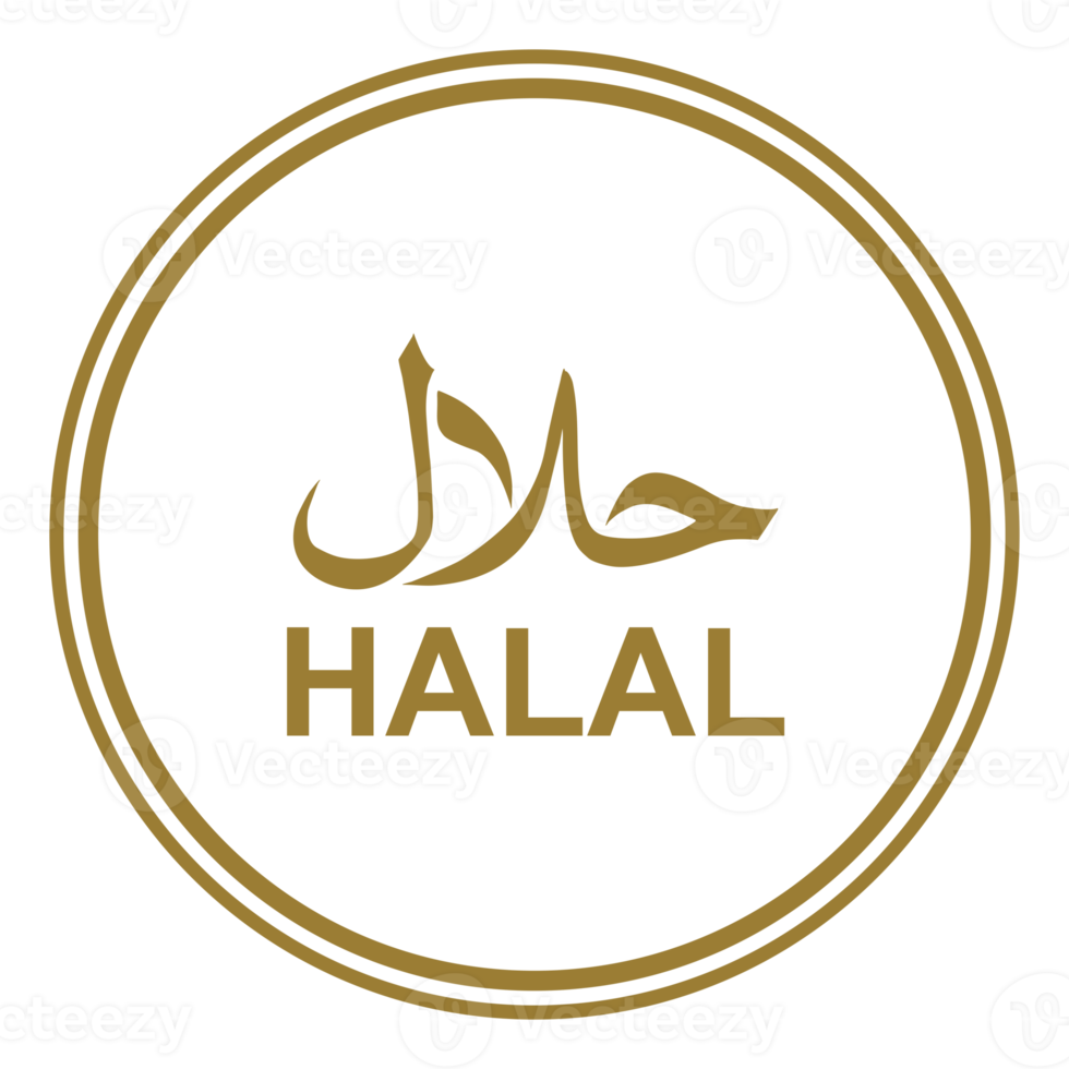 Halal Logo Icon Symbol. Halal Islamic Food Certification. Format PNG