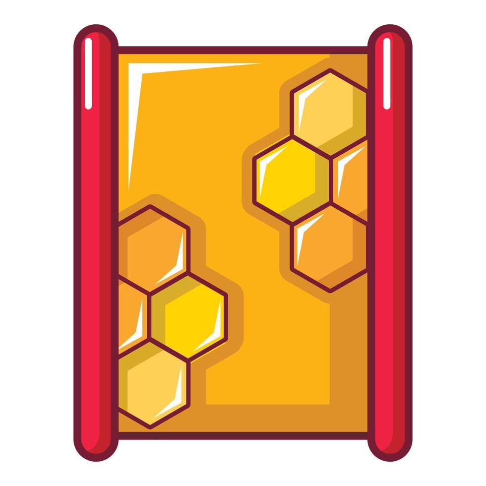 Honeycombs icon, cartoon style vector