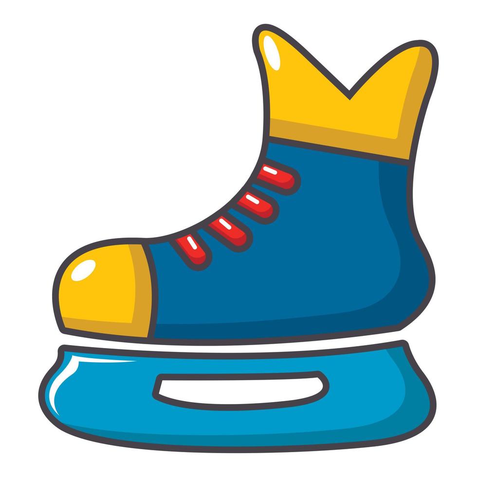 Ice hockey skates icon, cartoon style vector