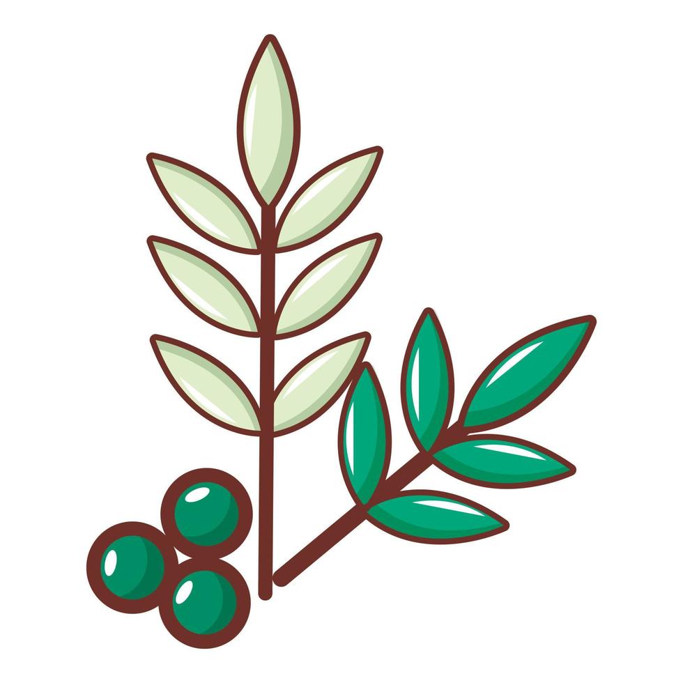 Olives icon, cartoon style vector