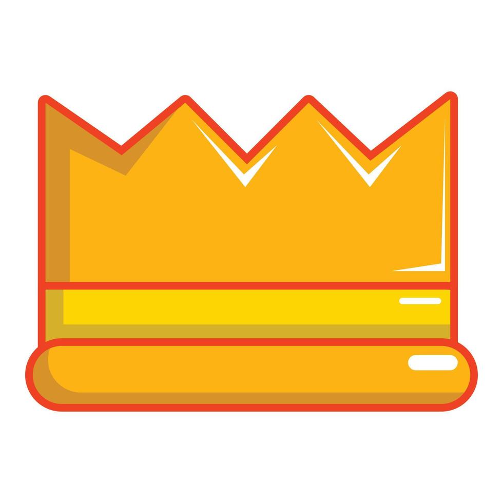 Knight crown icon, cartoon style vector