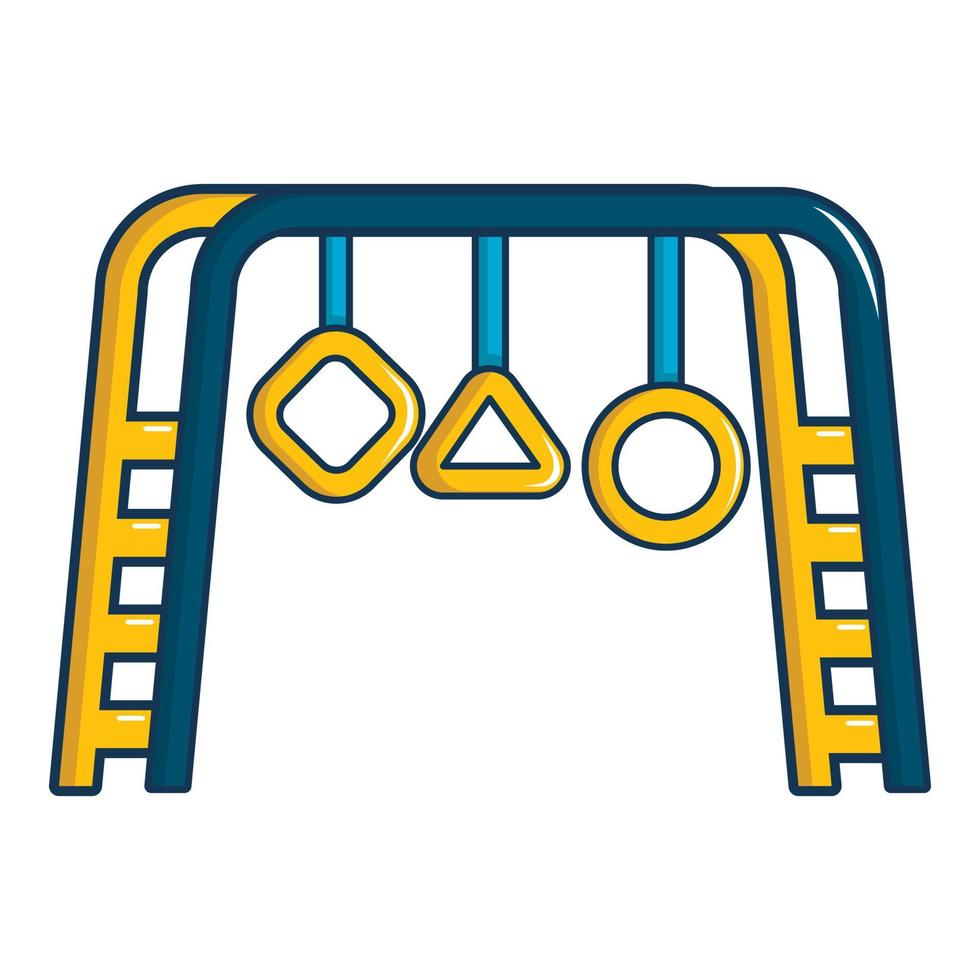 Park playground equipment icon, cartoon style vector