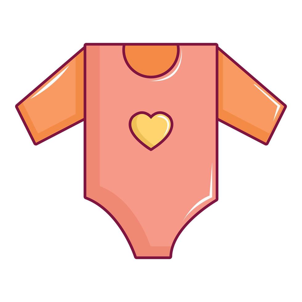 Baby girl clothes icon, cartoon style vector