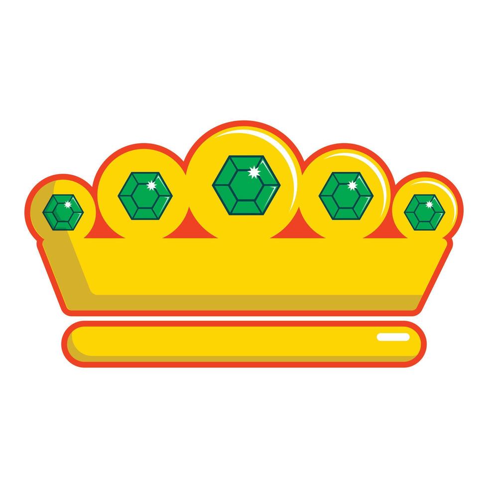 icono de corona de dama, estilo de dibujos animados vector