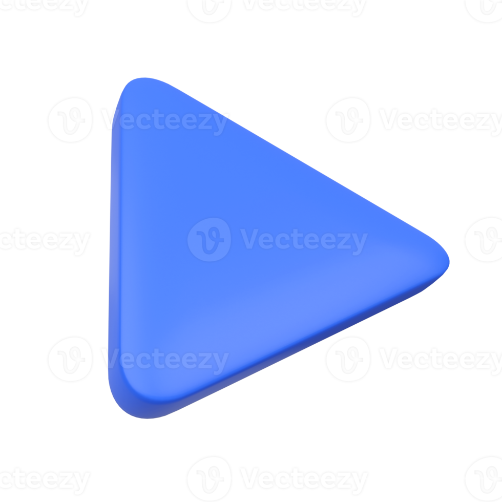 Play Button. 3D rendering. png