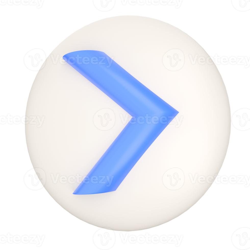 Next Button. 3D rendering. png