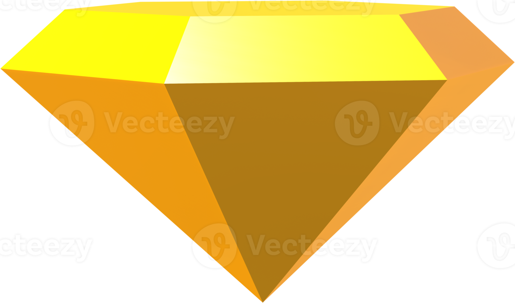 Gold diamond 3D icon. png