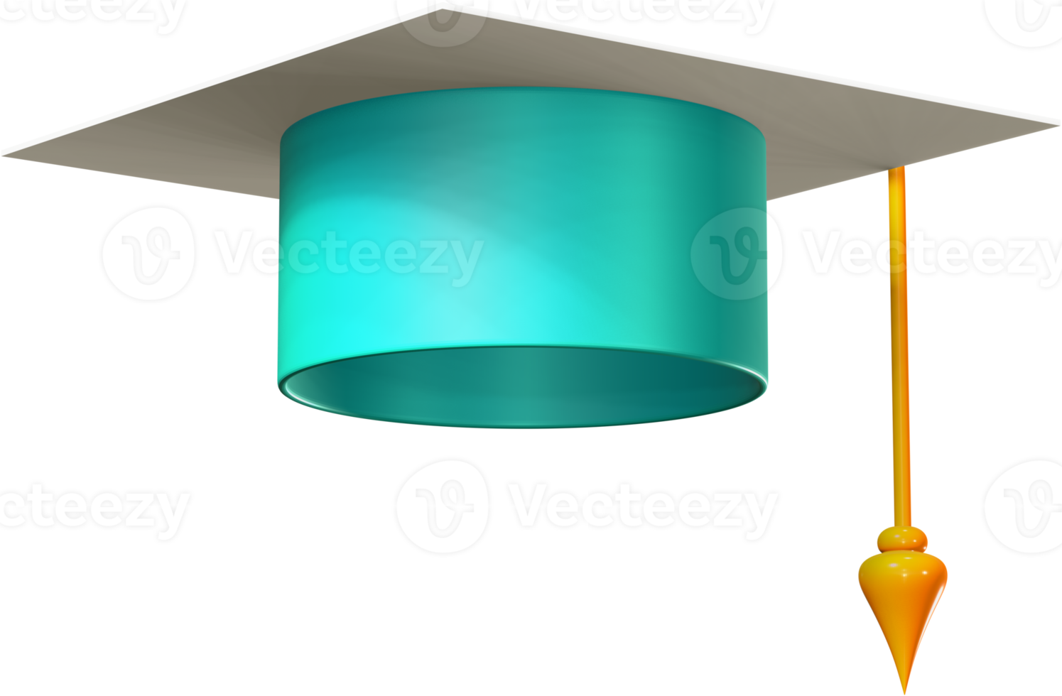 Graduation cap 3D icon. png
