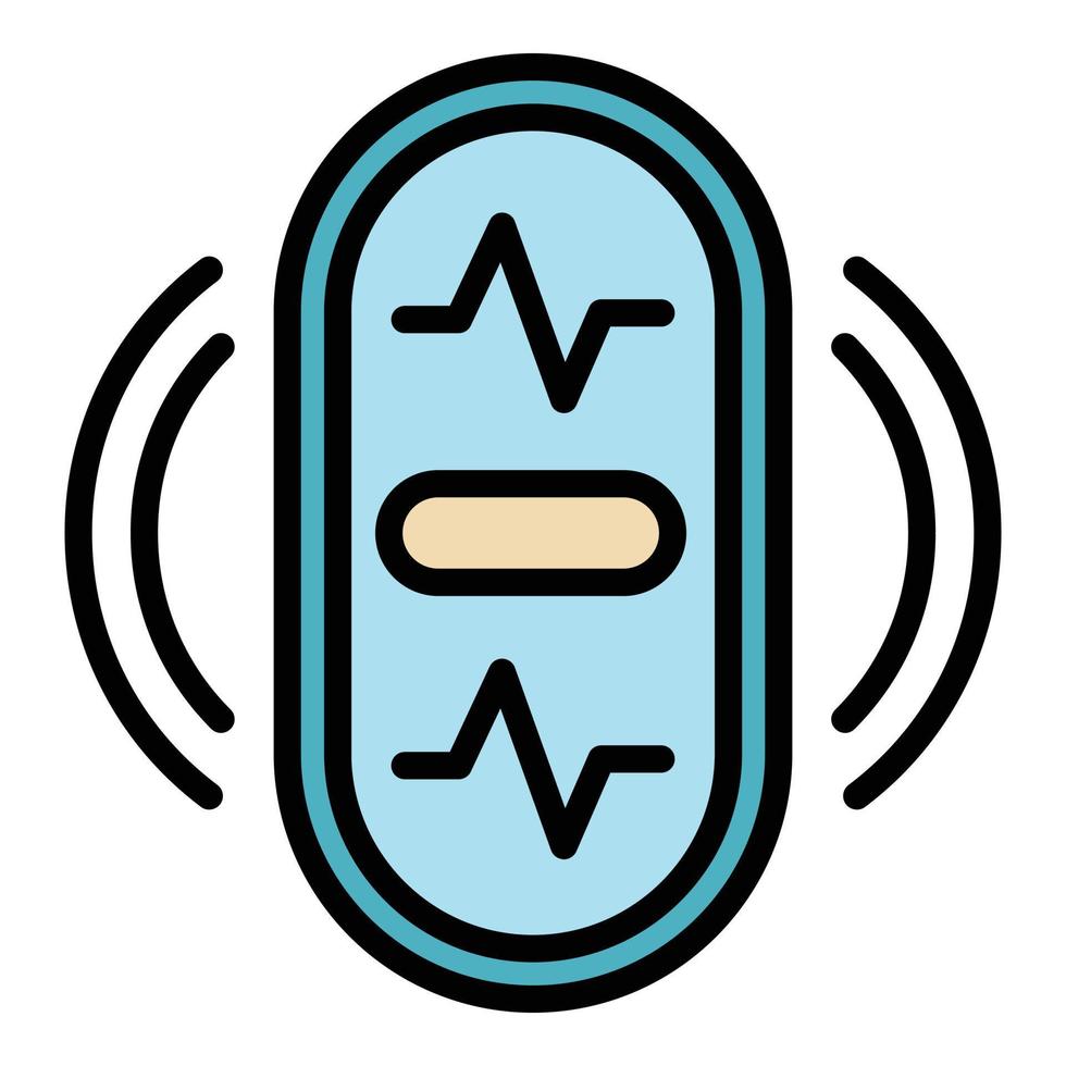 Fitness tracker icon color outline vector