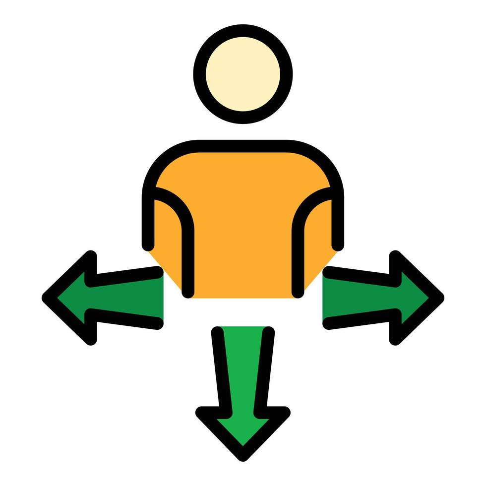 Mentor leadership icon color outline vector