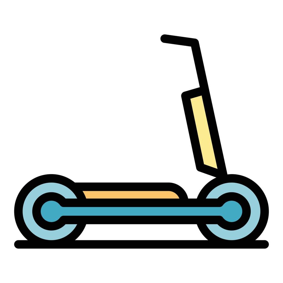 Button electric scooter icon color outline vector
