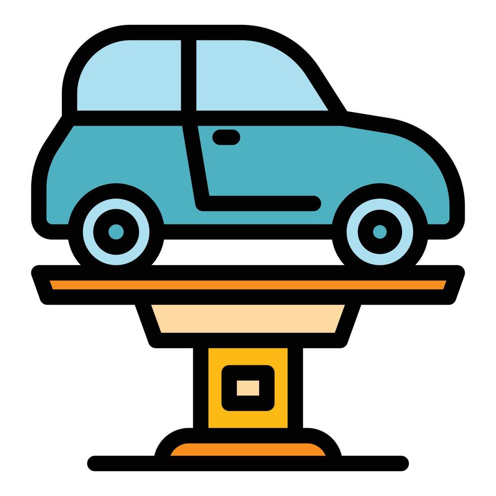 Vehicle elevator icon color outline vector