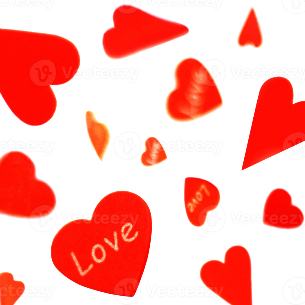 hearts flying whirl in the air for valentines design . valentine's day background on transparent png file
