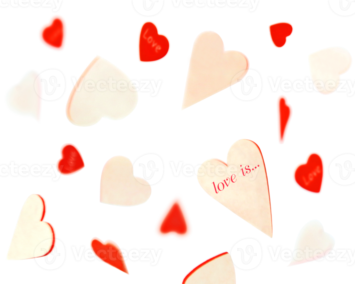 hearts flying whirl in the air for valentines design . valentine's day background on transparent png file