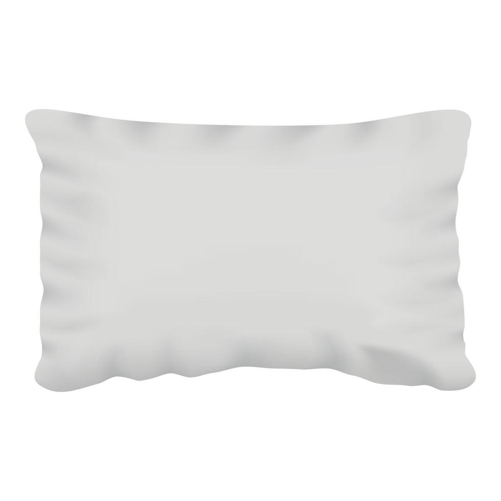 White pillow mockup, realistic style vector