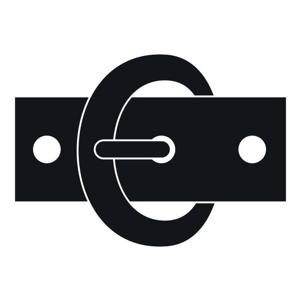 Buckle belt icon, simple style vector