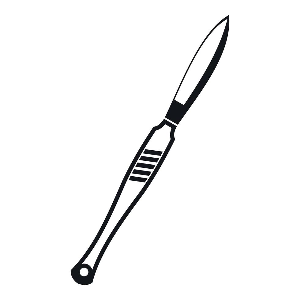 Stainless medical scalpel icon, simple style vector
