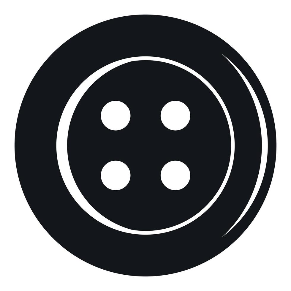Sewing button icon, simple style vector