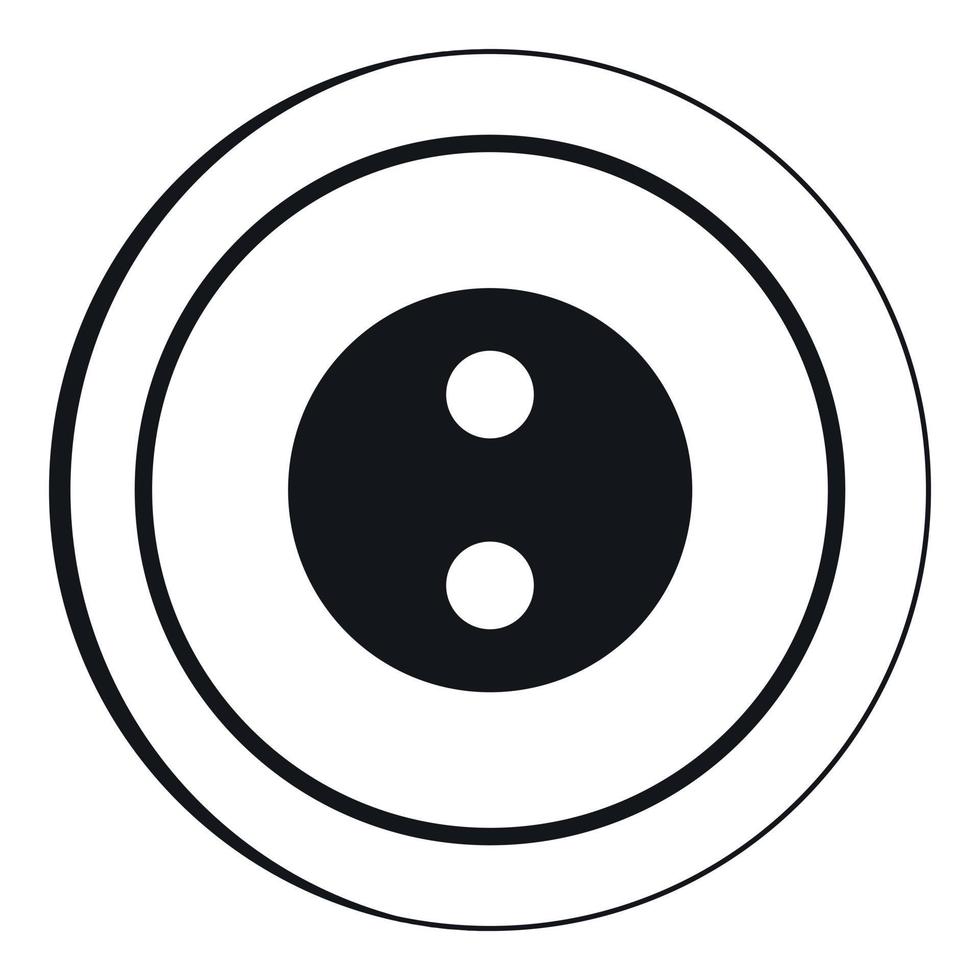 Button icon, simple style vector