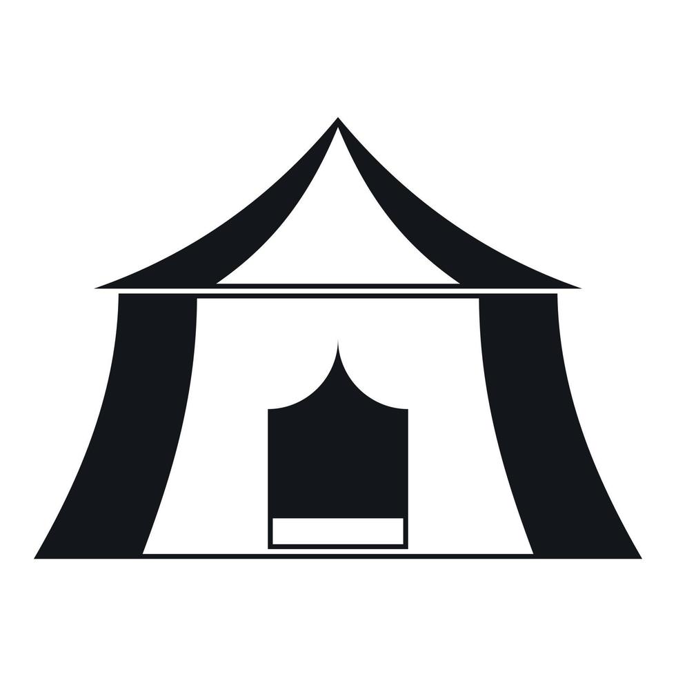 Hiking pavilion icon, simple style vector