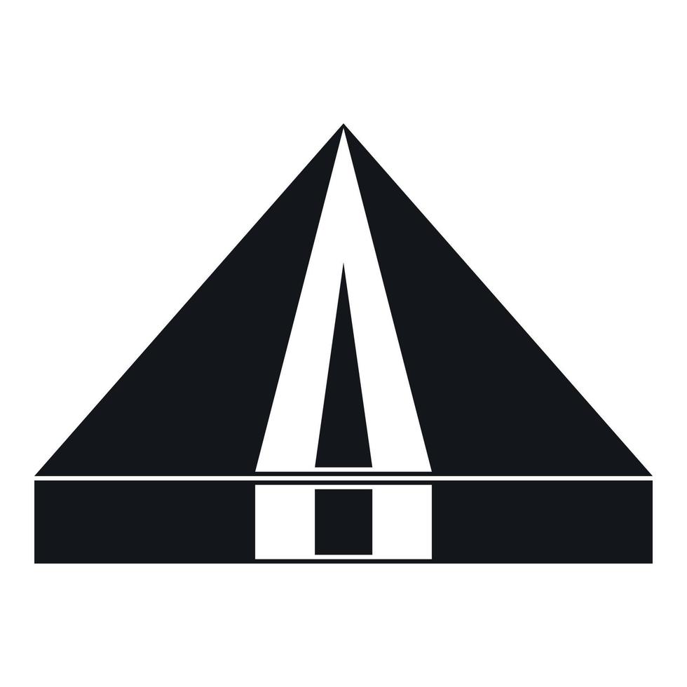 Tourist camping tent icon, simple style vector