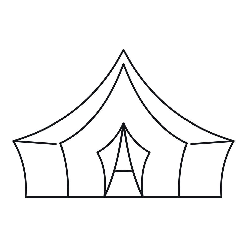 Awning tent icon, outline style vector