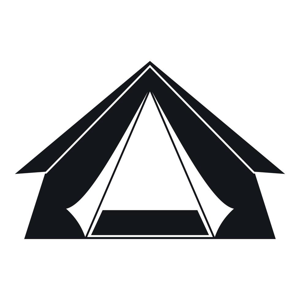 Tourist tent icon, simple style vector