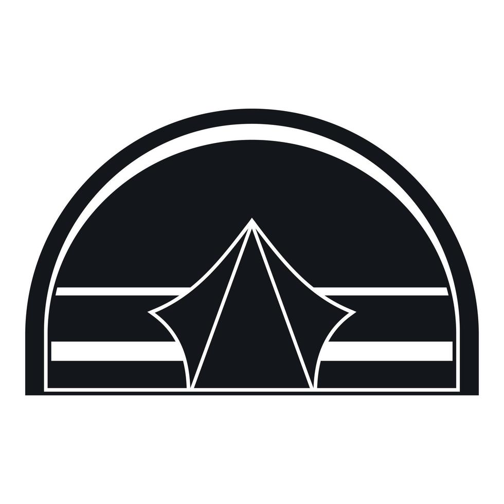 Semicircular tent icon, simple style vector