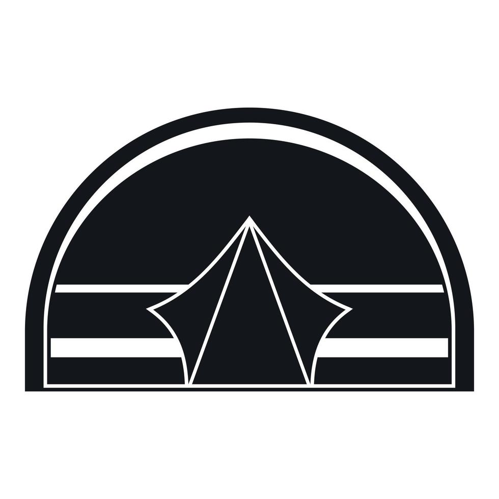 icono de carpa semicircular, estilo simple vector