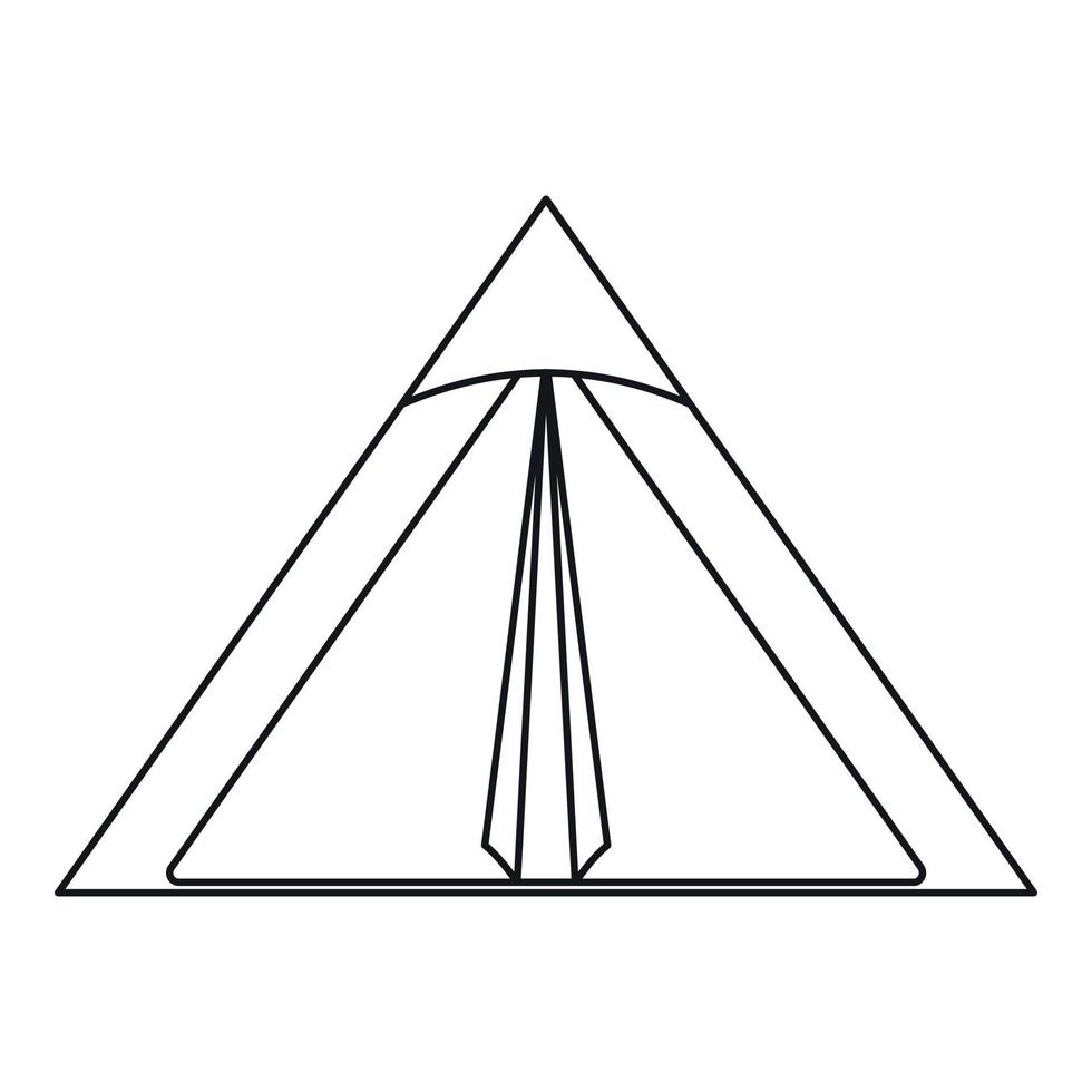 icono de tienda triangular, estilo de contorno vector