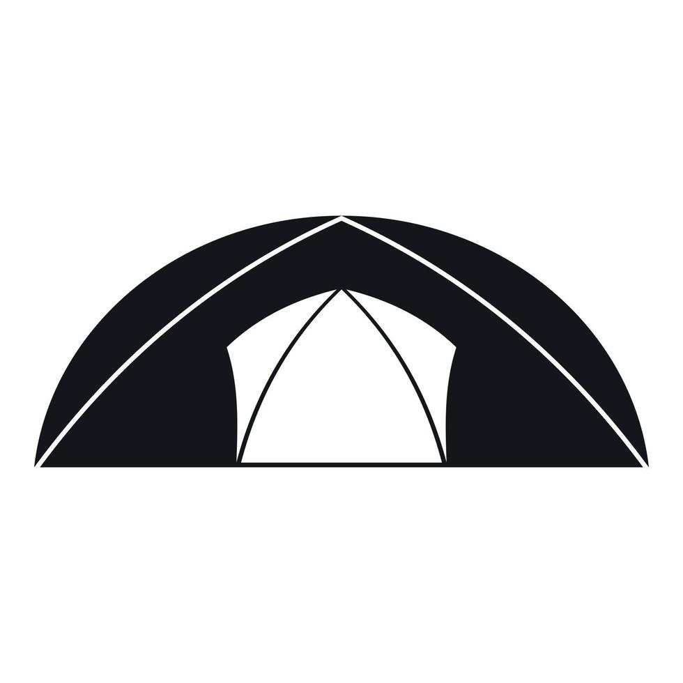 carpa domo para icono de camping, estilo simple vector