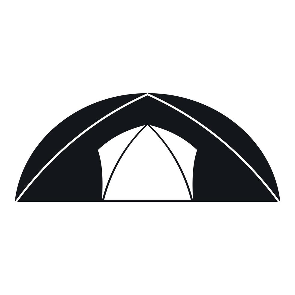 Dome tent for camping icon, simple style vector