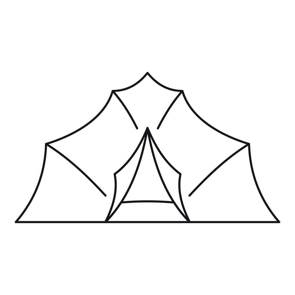 Large tent icon, outline style vector