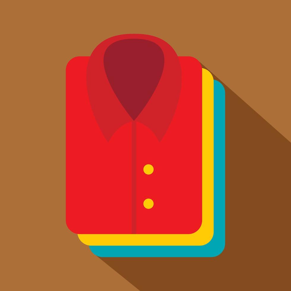 Stack of clothing icon, flat style vector