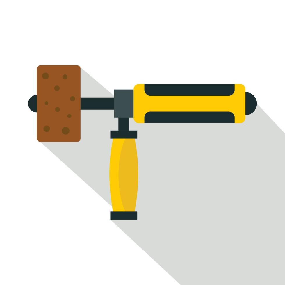 Precision grinding machine icon, flat style vector