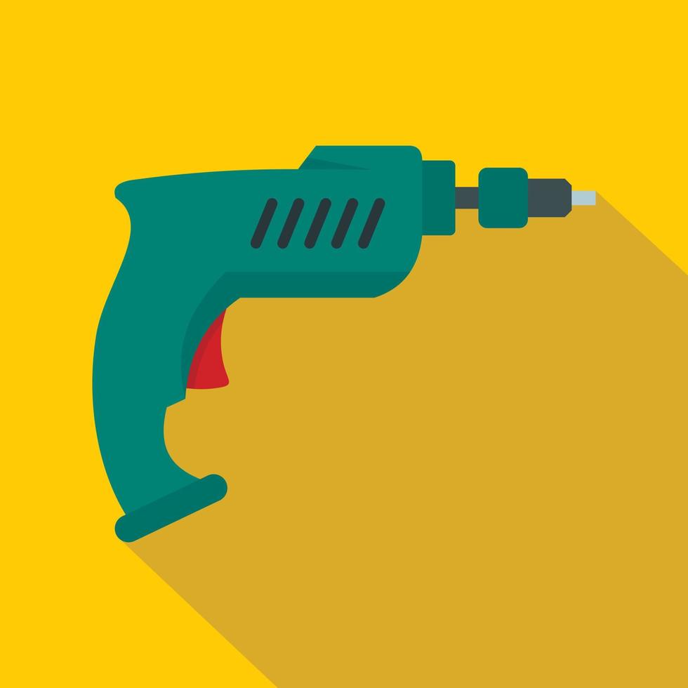 Drill icon, flat style vector