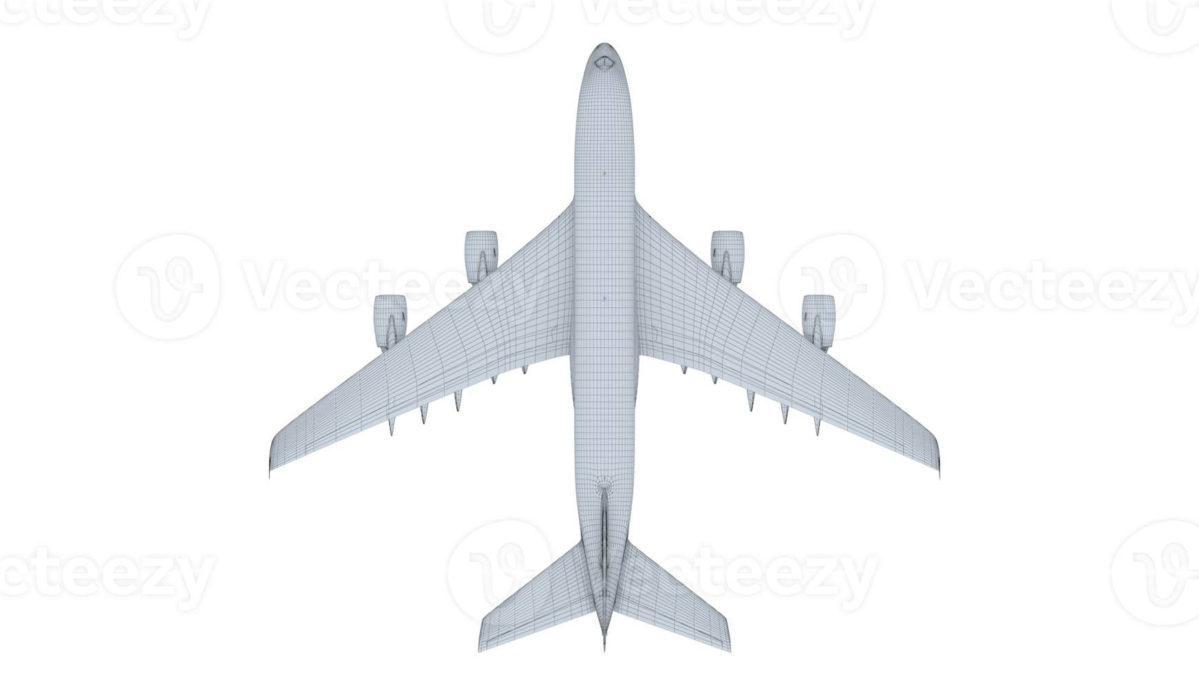 Ilustración de representación 3d avión blanco con holograma de neón de borde seguridad de tecnología de espectáculo futurista para transporte de finanzas comerciales de productos premium png