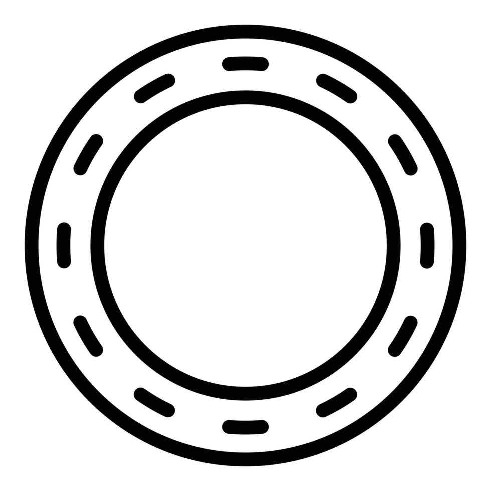 Circle racetrack icon outline vector. Top view vector