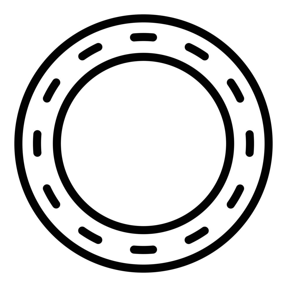 Circle racetrack icon outline vector. Top view vector