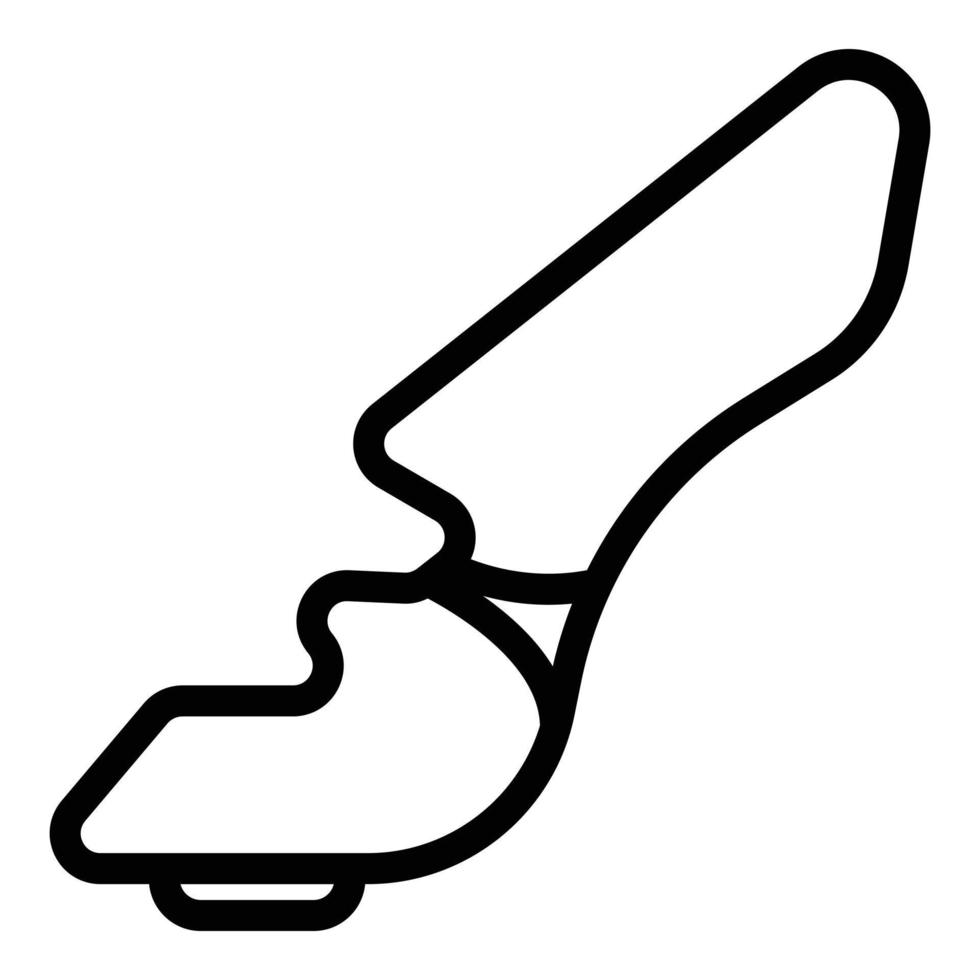 Race track icon outline vector. Start circuit vector