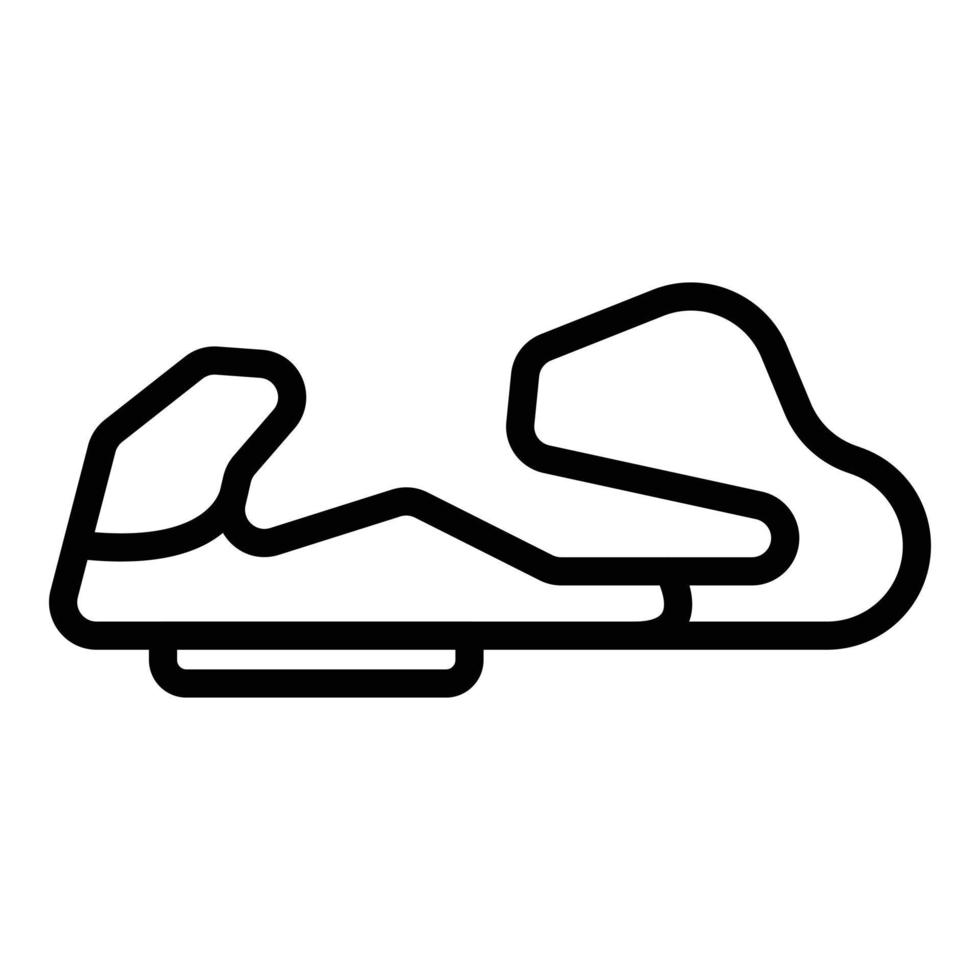Moto race track icon outline vector. Start circuit vector