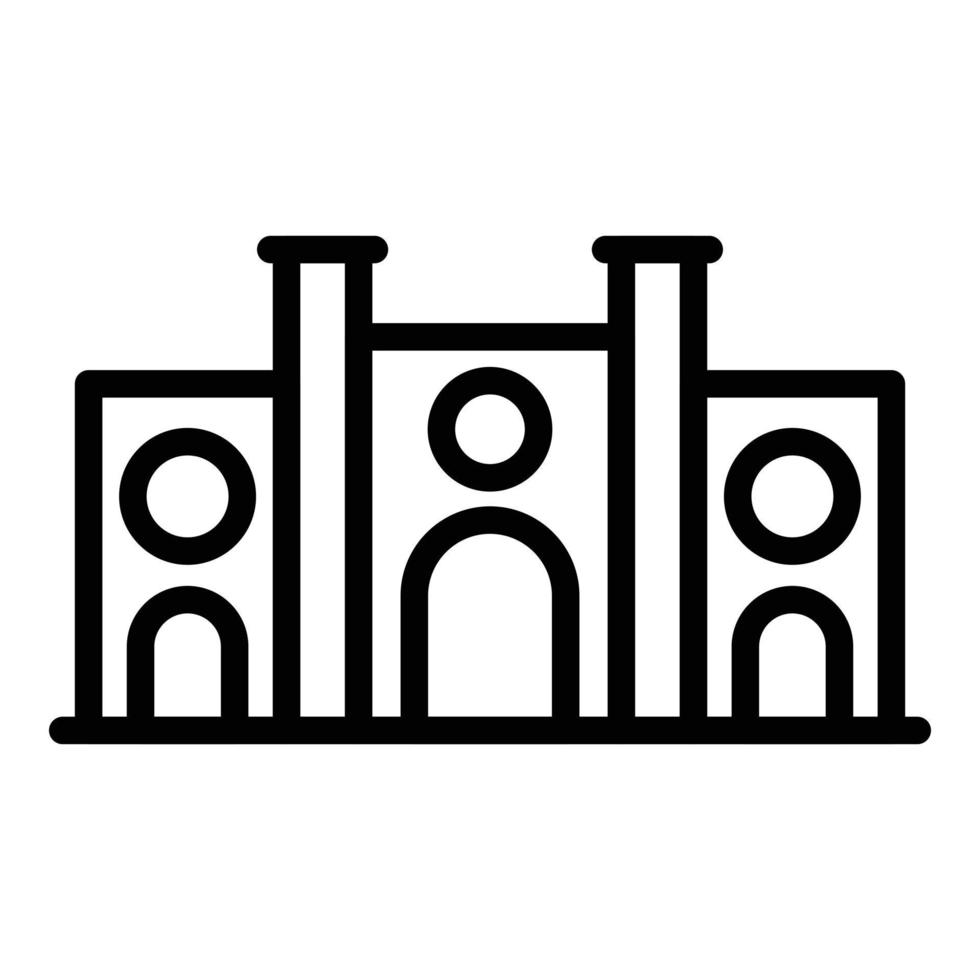 Architecture landmark icon outline vector. Monument building vector