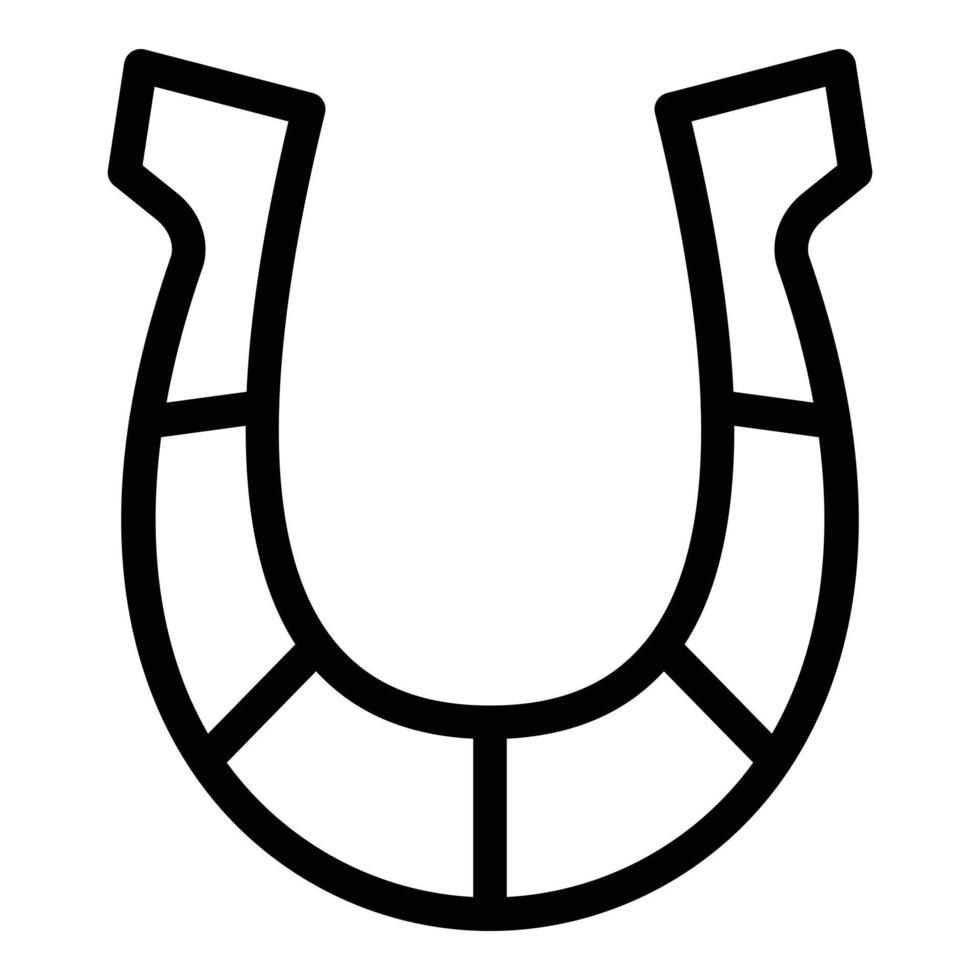 Horseshoe icon outline vector. Horse jockey vector