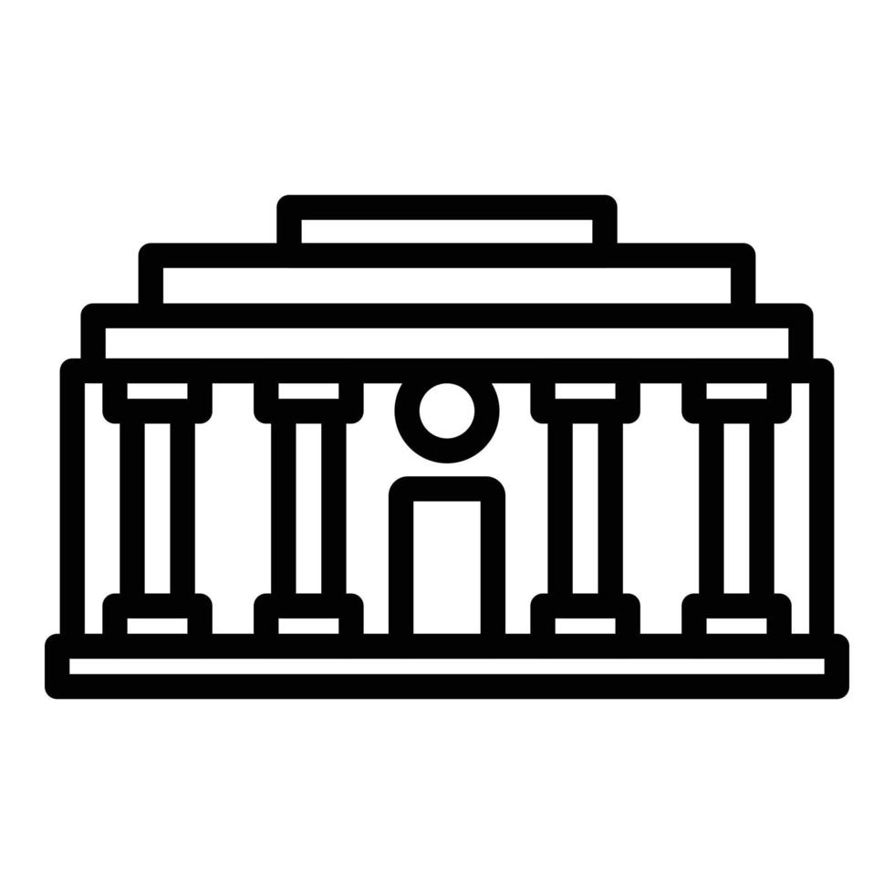 Colosseum house icon outline vector. Travel landmark vector