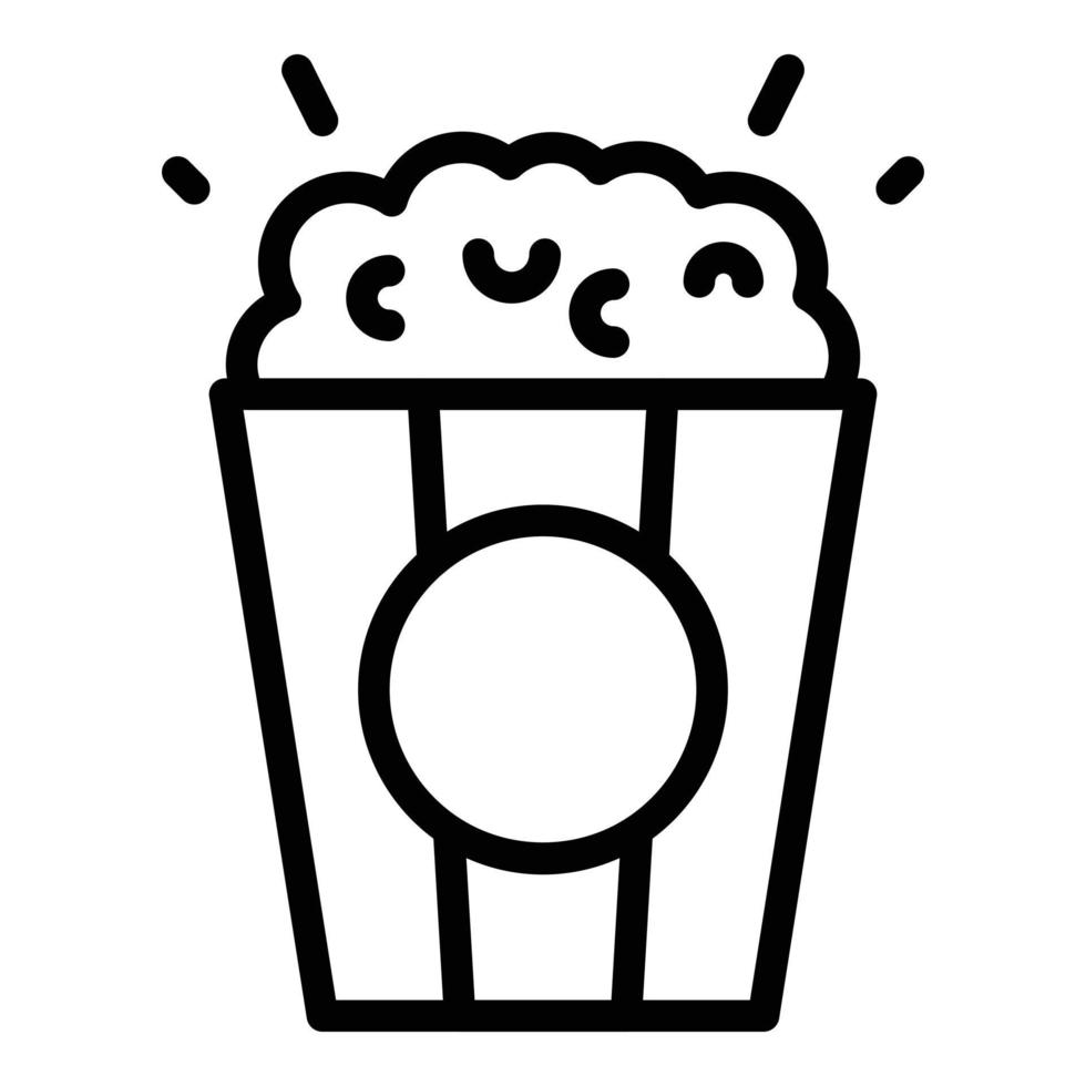 Zoo popcorn bag icon outline vector. Jungle ticket vector